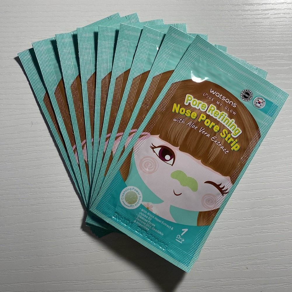 Watsons Nose Pore Strips 9 pack Aloe Vera Made in Korea